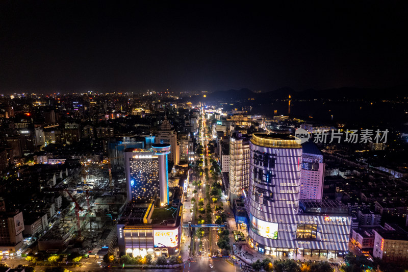 杭州城市夜景韩派图