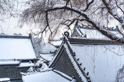 寺庙雪景