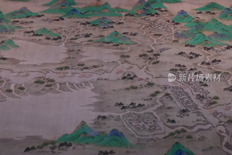 传统山水国画画面