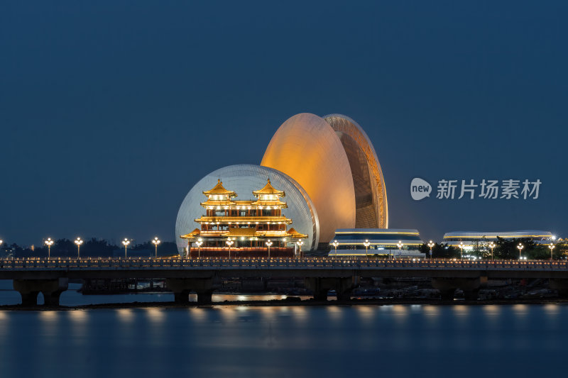 广东珠海日月贝大剧院情侣路海滩海滨城市