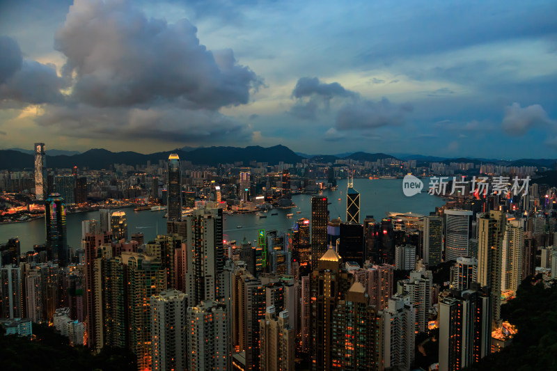 香港城市风光全景