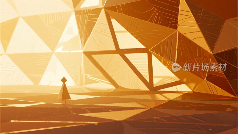 抽象几何光影场景