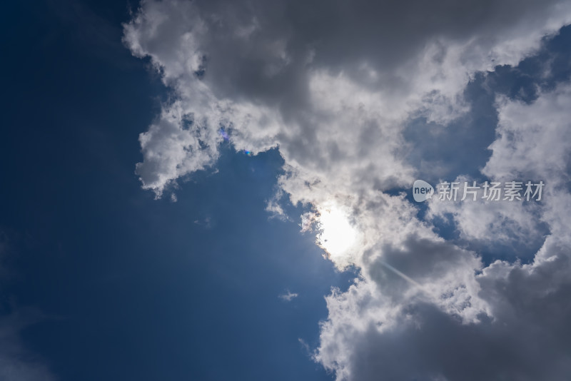 夏天晴朗天空蓝天白云背景