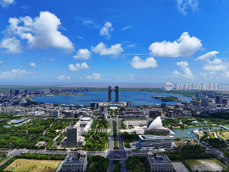 临港滴水湖全景