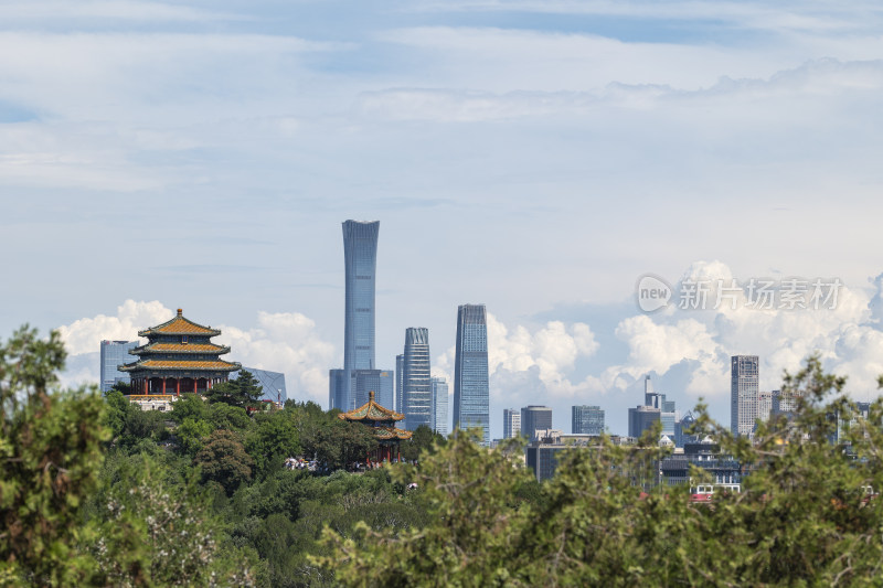 北京古今建筑中国尊景山