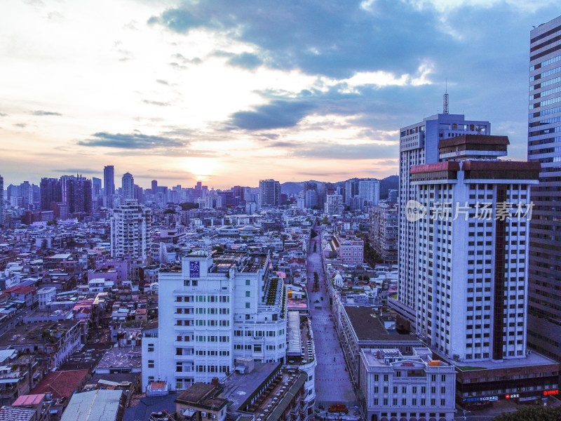 厦门城市全景鸟瞰图