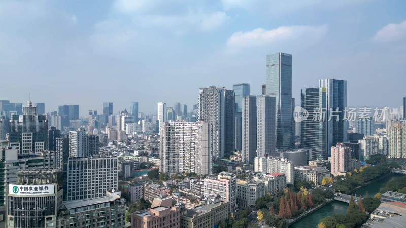 航拍成都锦江区CBD成都大景