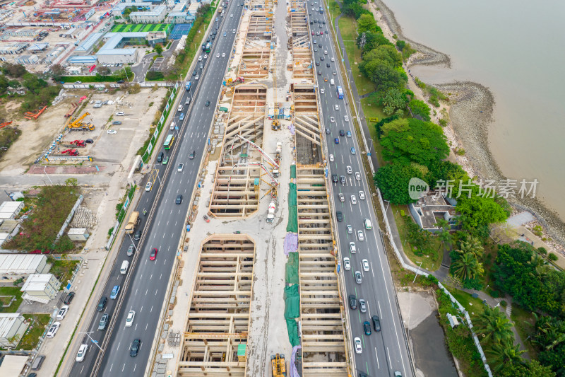 深圳湾超级总部基地建设工地