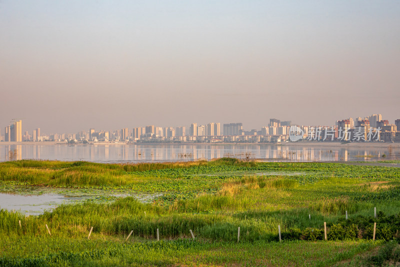 山东济宁邹城孟子湖湿地湖泊