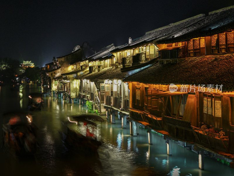 梦里江南水乡夜景