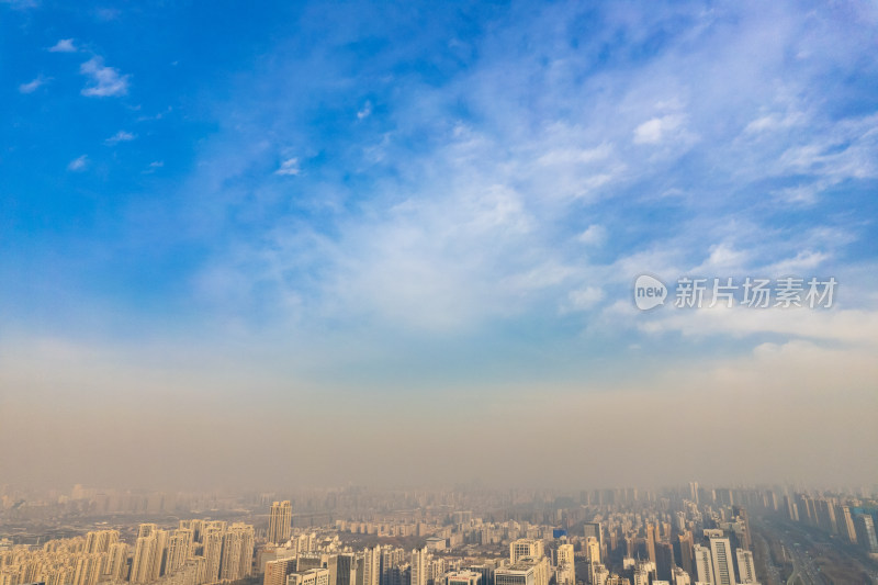 西安城市风光天空航拍摄影图