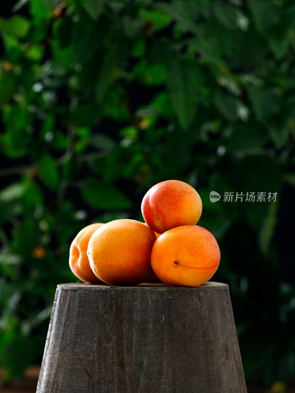 新鲜水果黄色杏子特写