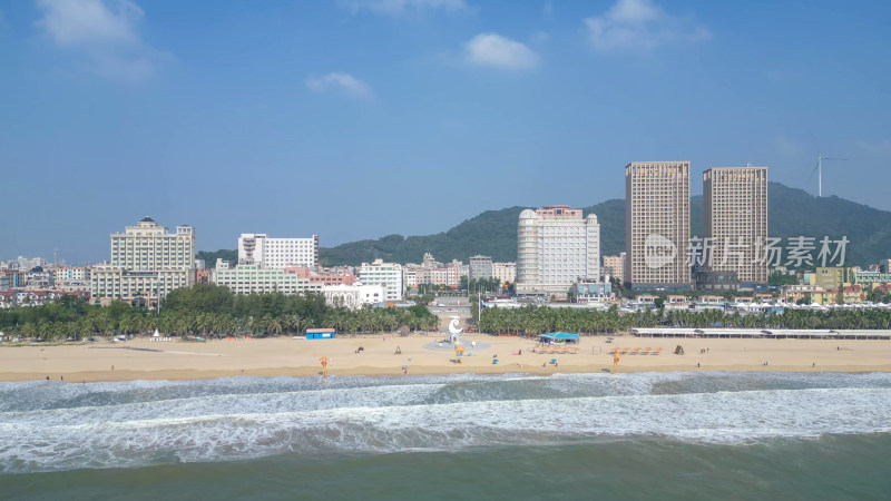 航拍广东阳江海陵岛大角湾海上丝路旅游区