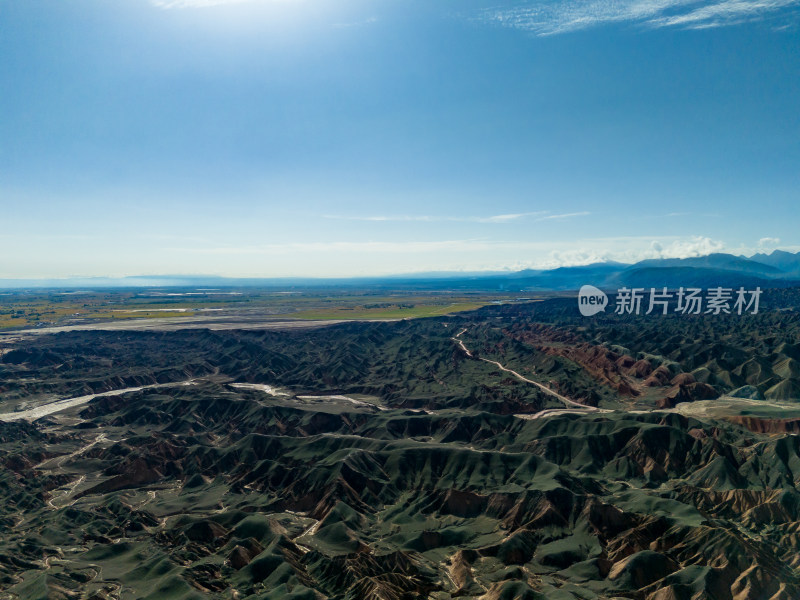 甘肃张掖七彩丹霞5A景区航拍图