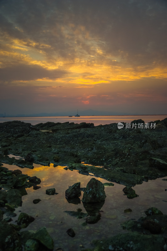 大海日落自然风景