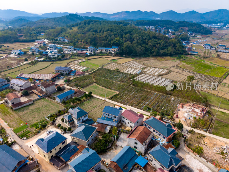 农村房屋别墅建筑航拍图