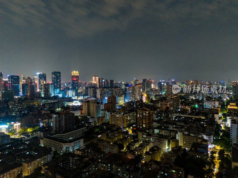 成都春熙路夜景航拍图