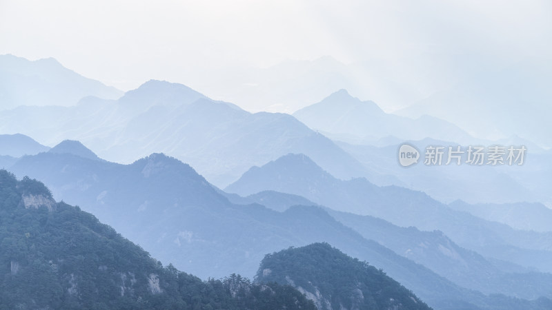 河南洛阳栾川老君山大山山脉特写