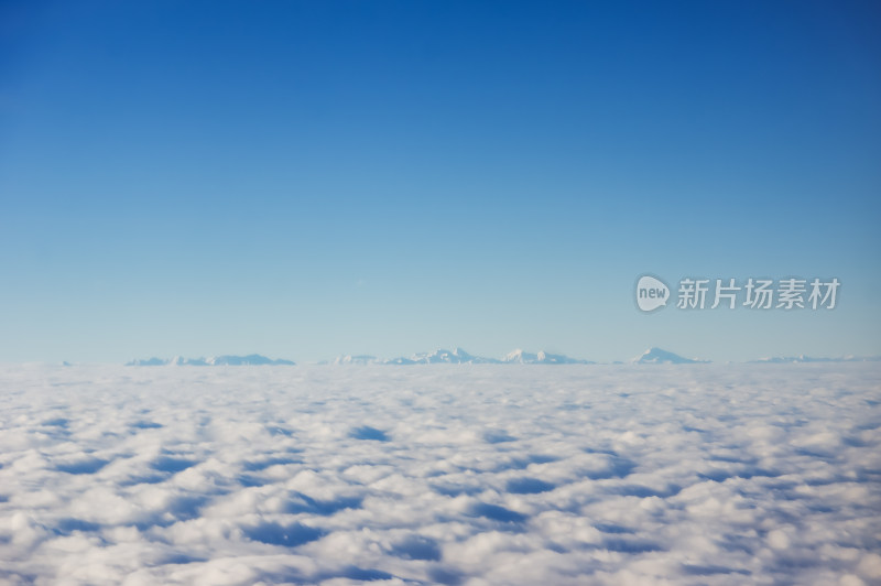 空中飞机俯拍西藏山脉山河自然风景