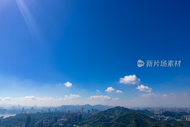 广东珠海沿海城市风光航拍摄影图
