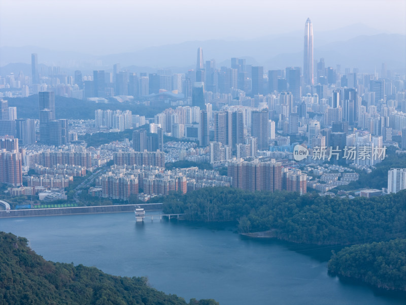 梅林后山深圳罗湖福田景色