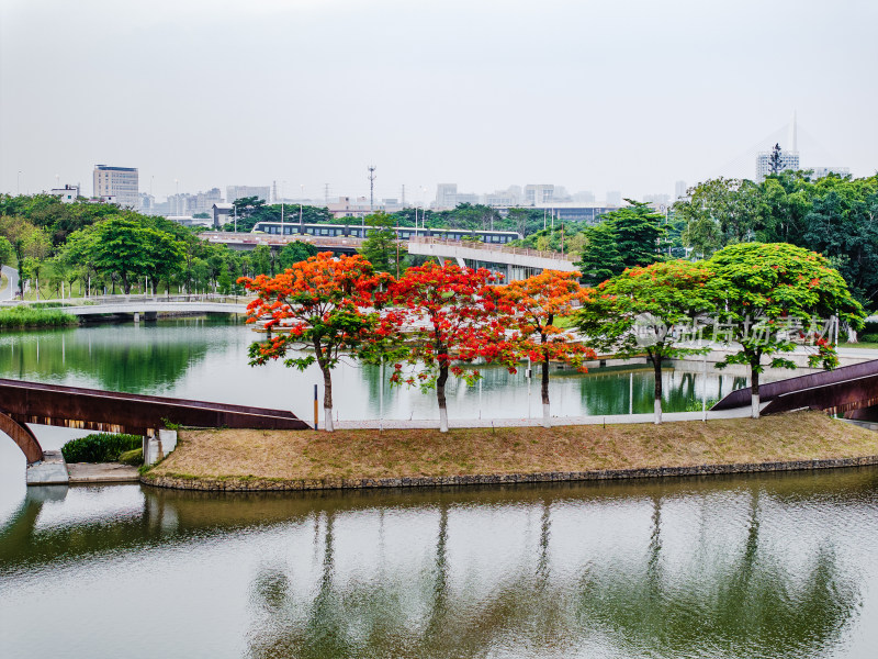 中国广东省佛山市南海区三山新城文翰湖公园