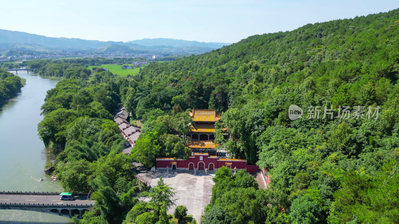 航拍湖南株洲炎帝陵5A景区