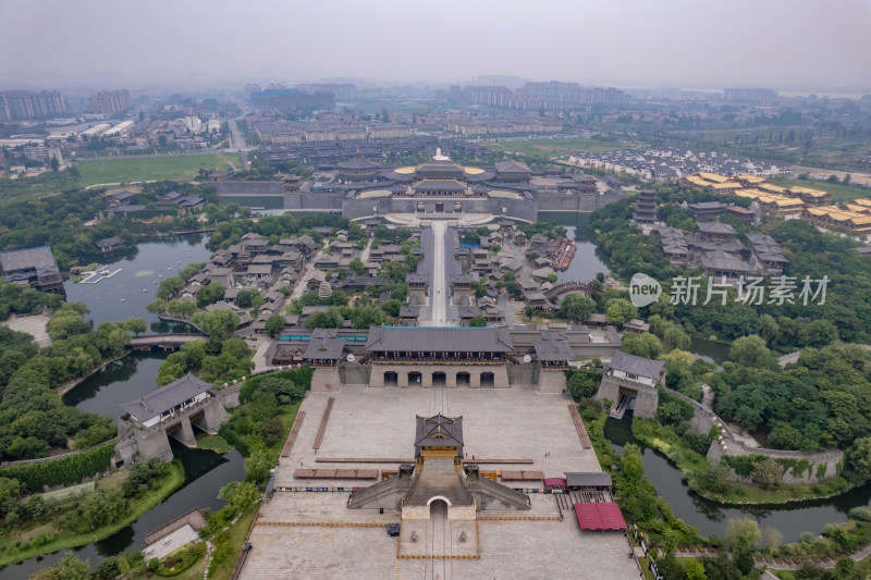 湖北襄阳城市风光旅游景区地标建筑航拍图