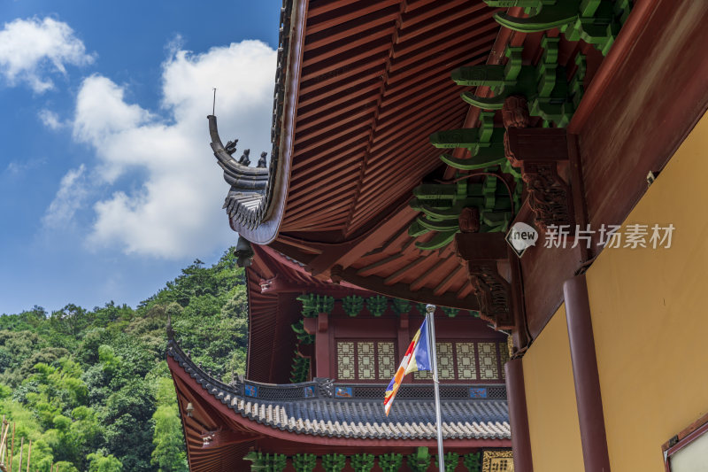 杭州西湖中天竺法净禅寺古建筑风景