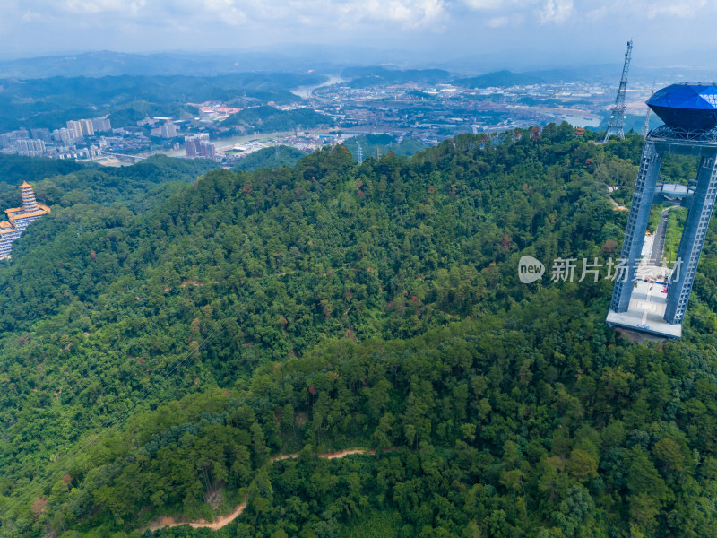 广西梧州白云山景区航拍图