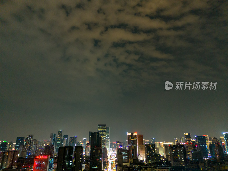 成都春熙路夜景航拍图