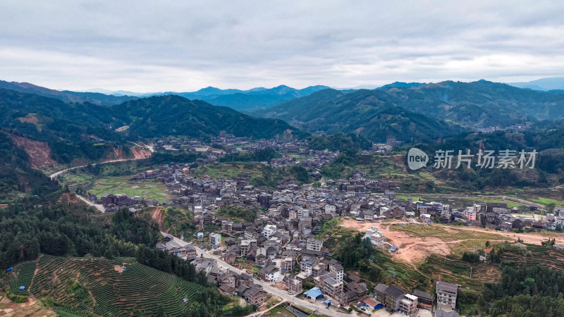 广西柳州程阳八寨5A景区航拍图