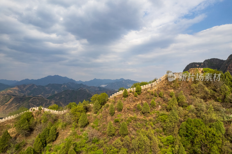 天津蓟州黄崖关长城旅游景区自然风光航拍