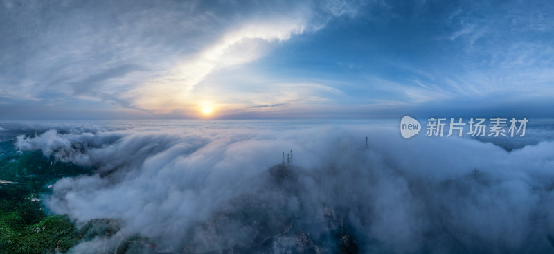 大连大黑山云海日出全景