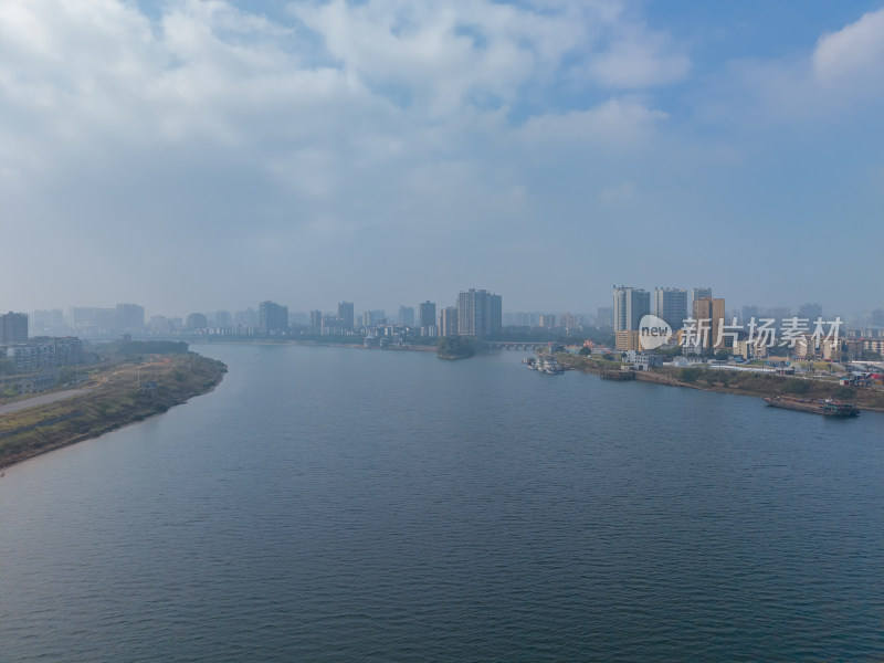 湖南衡阳城市风光衡阳湘江摄影图