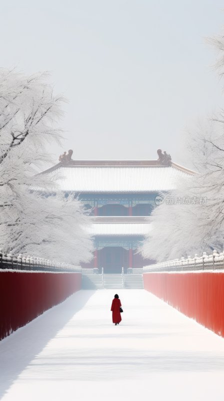 冬天的北京紫禁城故宫一角