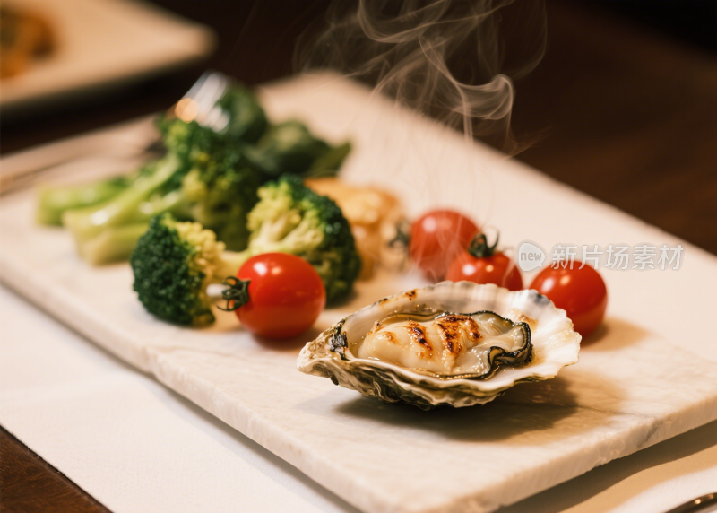 生蚝烤生蚝清蒸生蚝海鲜餐饮美食