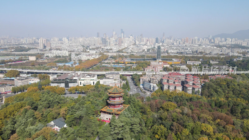 江苏南京雨花台4A景区航拍