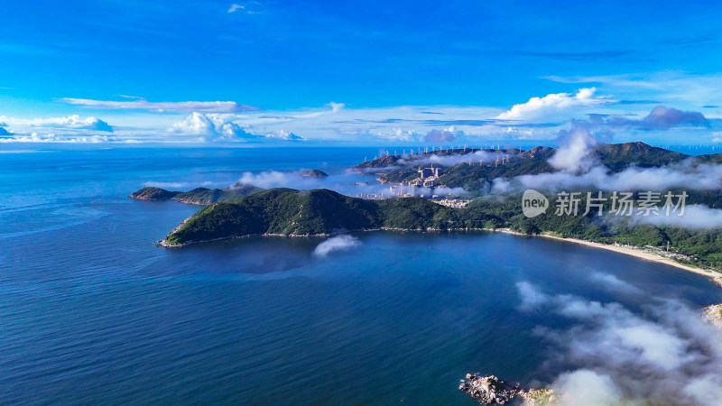 南澳岛清晨云海海上岛屿大海海洋航拍图