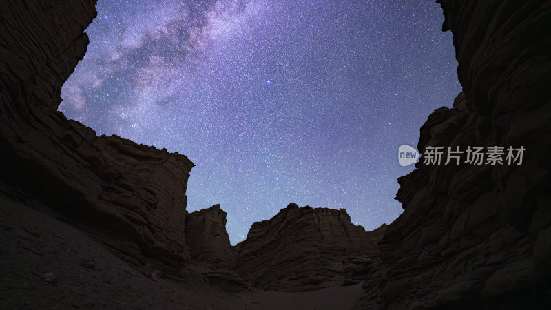 新疆大海道魔鬼城银河星空