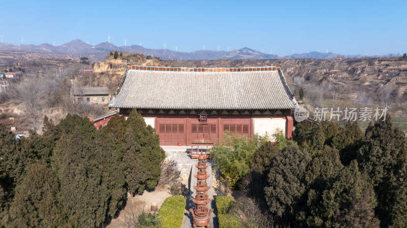 山西省国宝文物建筑清凉寺航拍