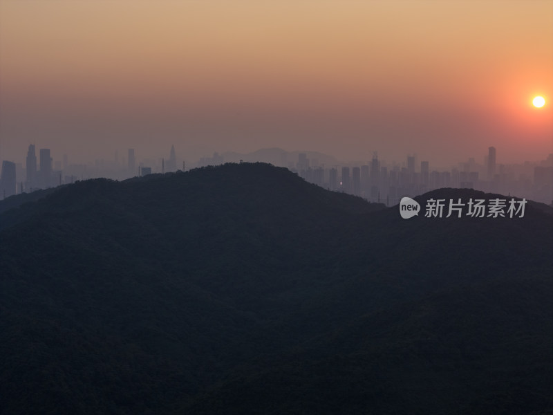 梅林后山深圳罗湖福田景色