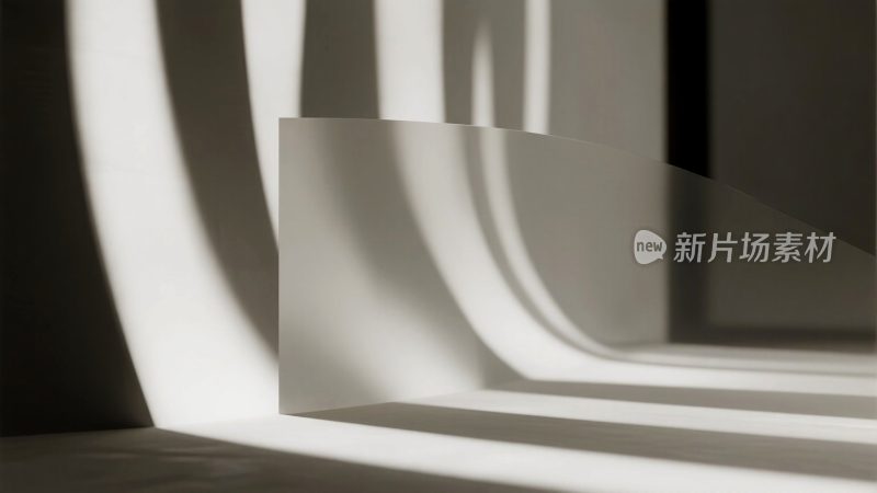 白色背景光影艺术场景