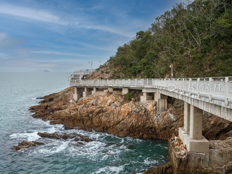 深圳盐田大梅沙海滨栈道风光