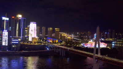 重庆嘉陵江城市夜景