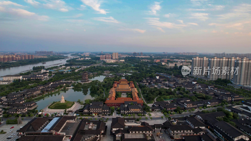 江苏宿迁项王故里4A景区航拍图