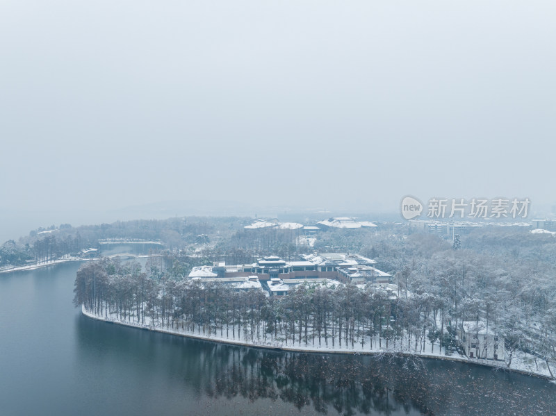 武汉东湖风景区雪景风光