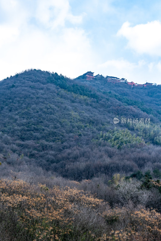 江苏镇江句容茅山风景区秋冬景观