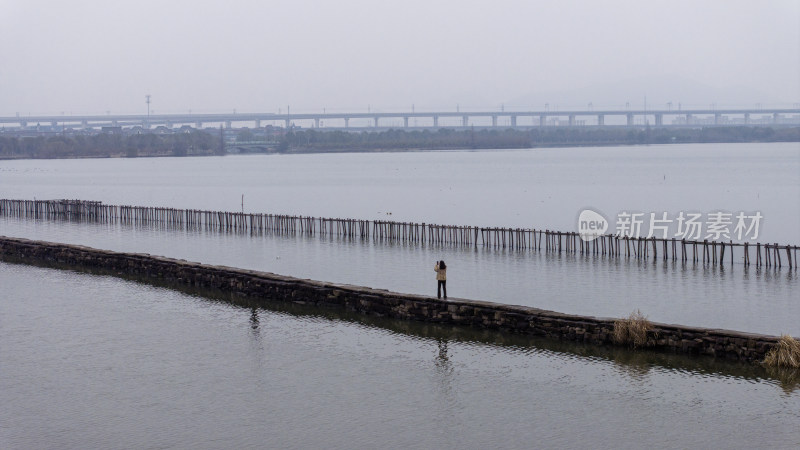 浙江省绍兴犭央 犭茶湖的古阡道