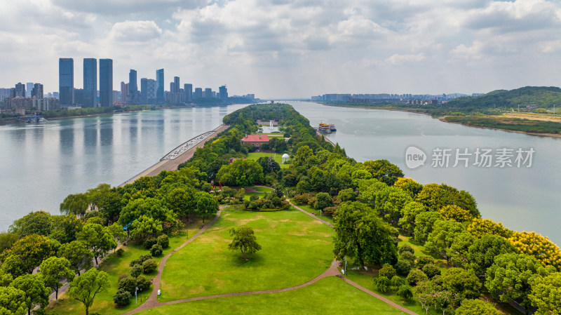 湖南长沙湘江橘子洲景区